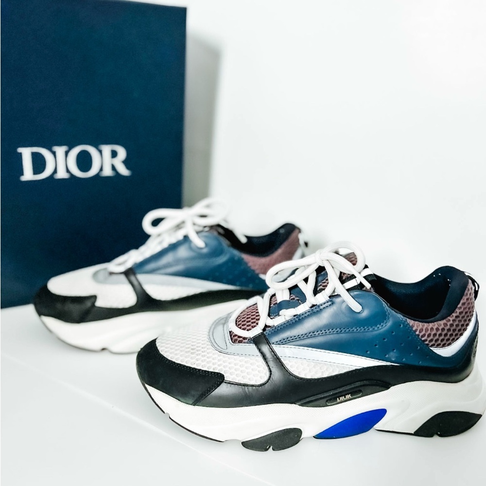 Dior Blue and White Sneakers